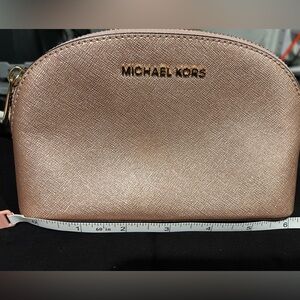 Michael Kors Pink Cosmetic Bag Sleek Dome Design